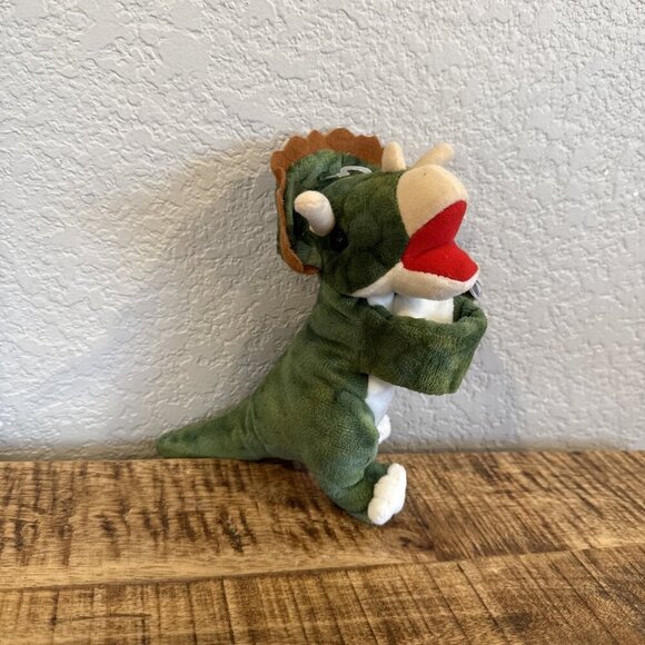 Wild Republic Huggers Triceratops Dinosaur Soft Plush Dino Slap Bracelet - Picture 2 of 9